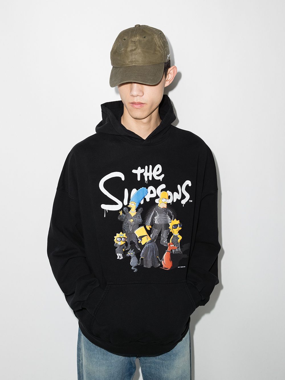 BALENCIAGA THE SIMPSONS TM & © 20TH TELEVISION Wide Fit Hoodie Black - MAISONDEFASHION.COM