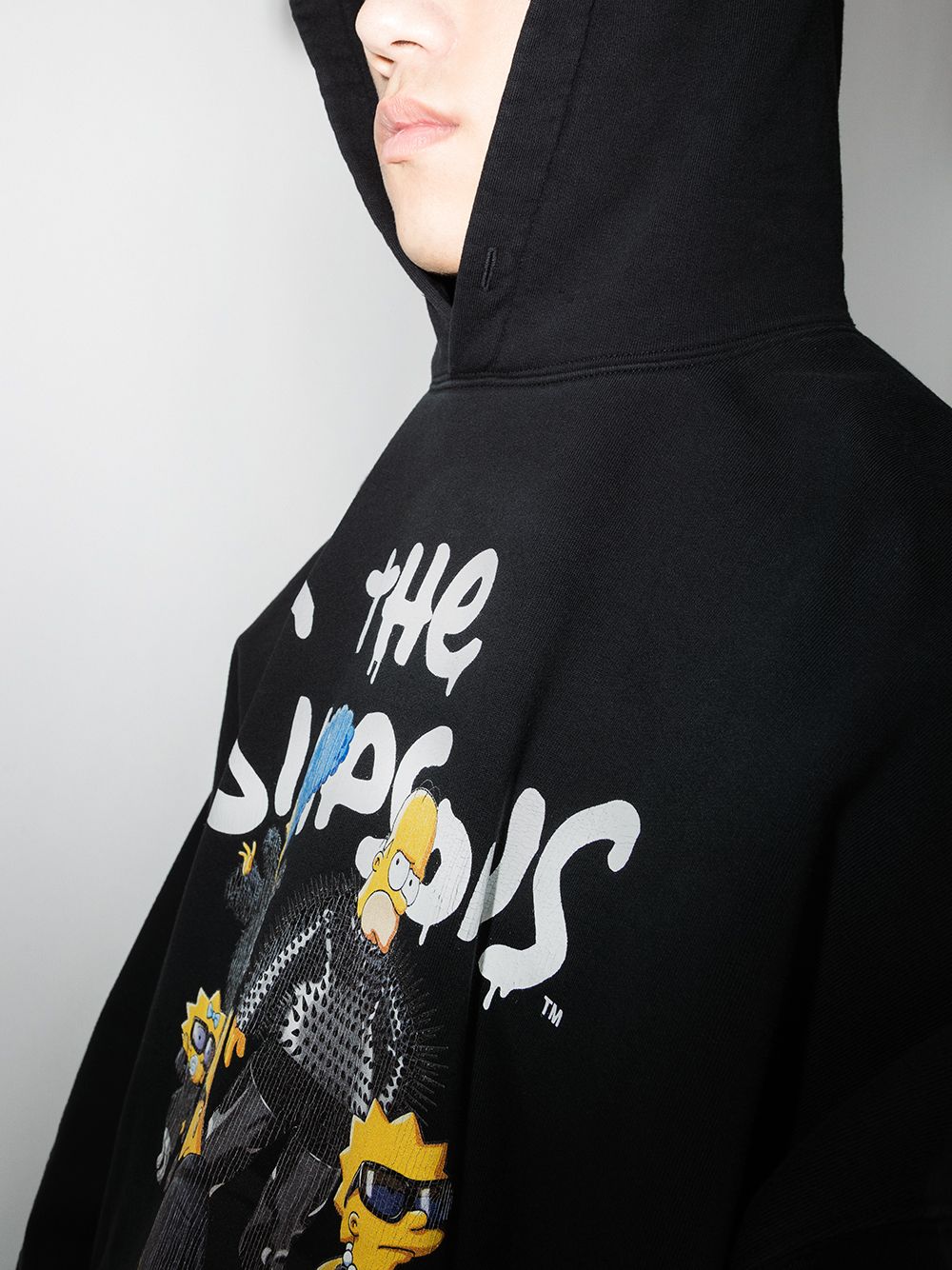 BALENCIAGA THE SIMPSONS TM & © 20TH TELEVISION Wide Fit Hoodie Black - MAISONDEFASHION.COM