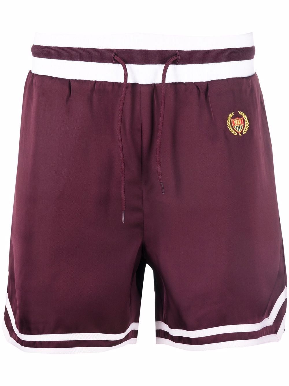 BEL-AIR ATHLETICS  embroidered logo crest shorts - MAISONDEFASHION.COM