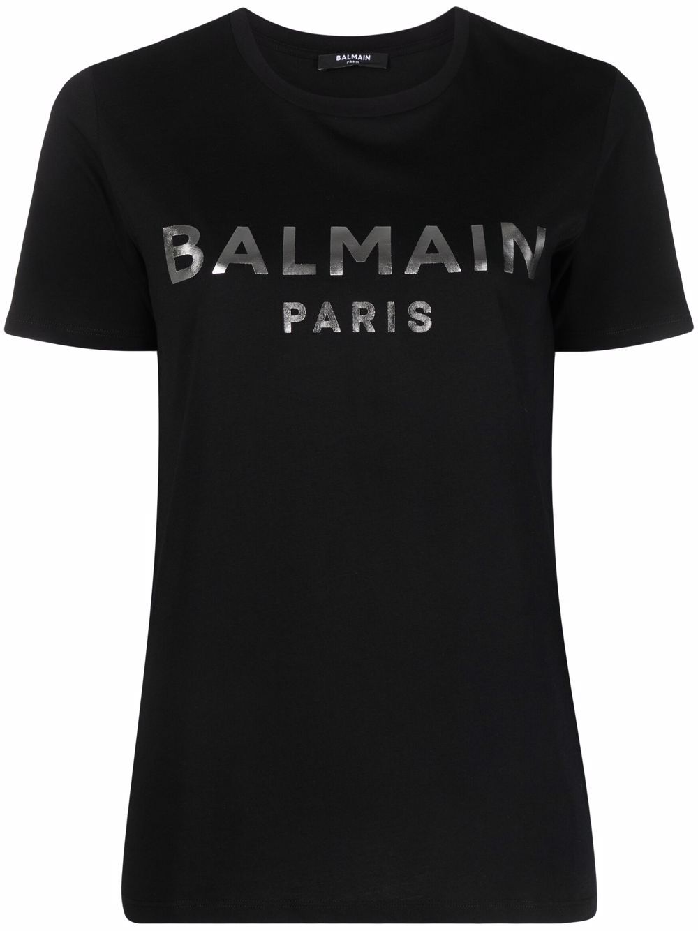 Balmain foiled logo-print cotton T-shirt - MAISONDEFASHION.COM