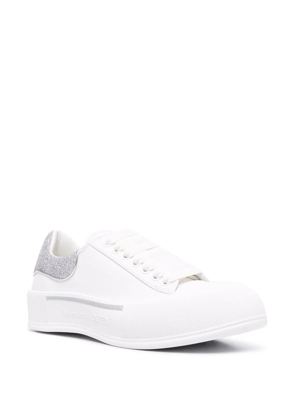 Alexander McQueen Oversized low-top sneakers white - MAISONDEFASHION.COM