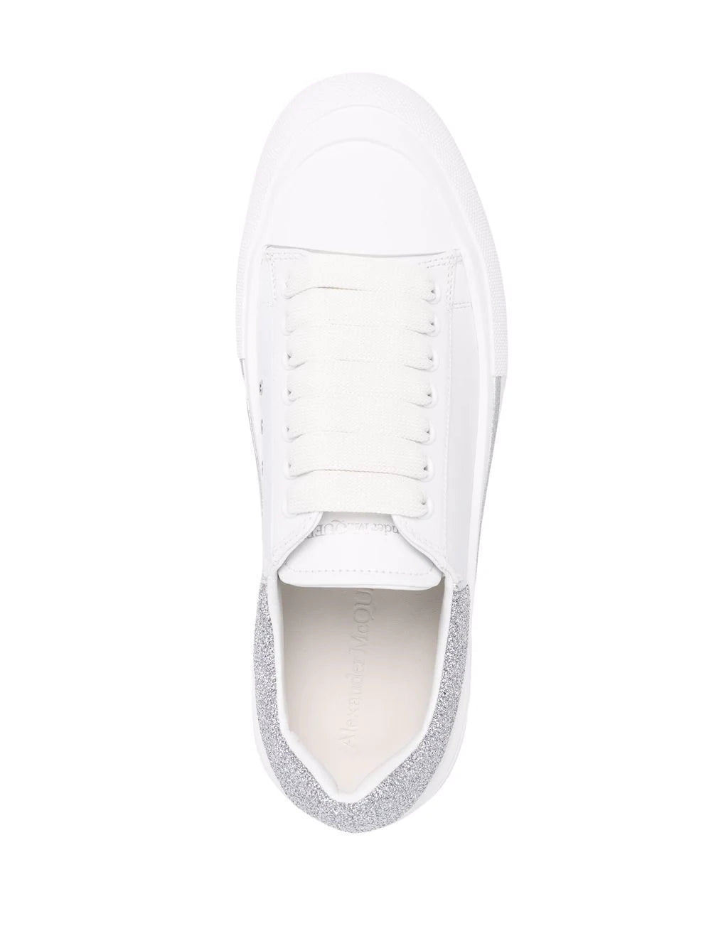 Alexander McQueen Oversized low-top sneakers white - MAISONDEFASHION.COM