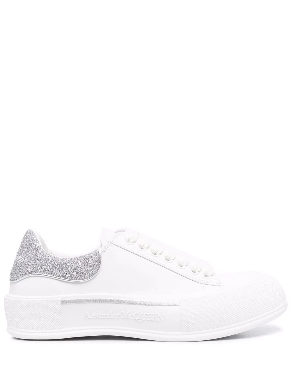 Alexander McQueen Oversized low-top sneakers white - MAISONDEFASHION.COM