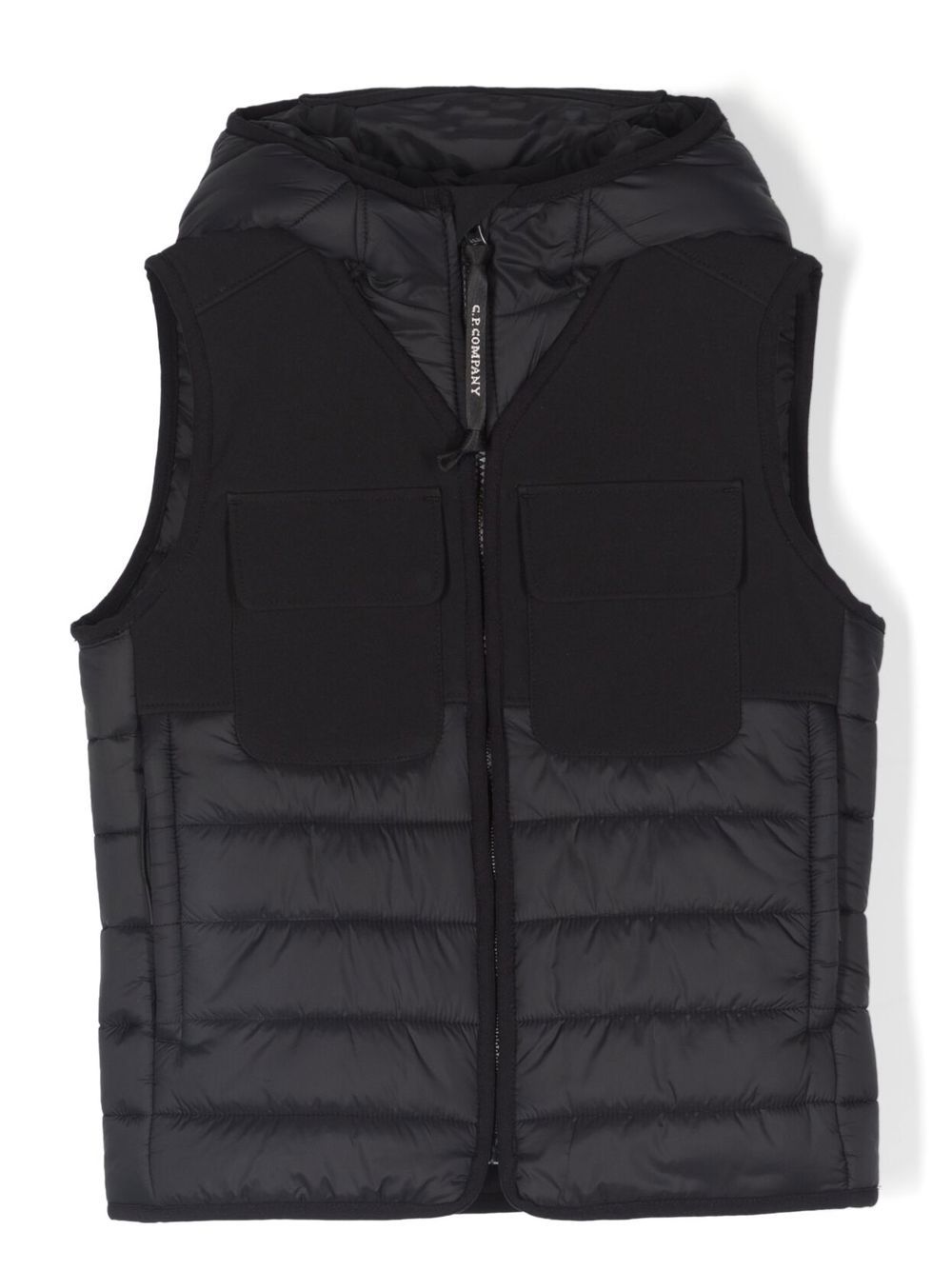 C.P. COMPANY KIDS Padded Sleeve Jacket Black - MAISONDEFASHION.COM