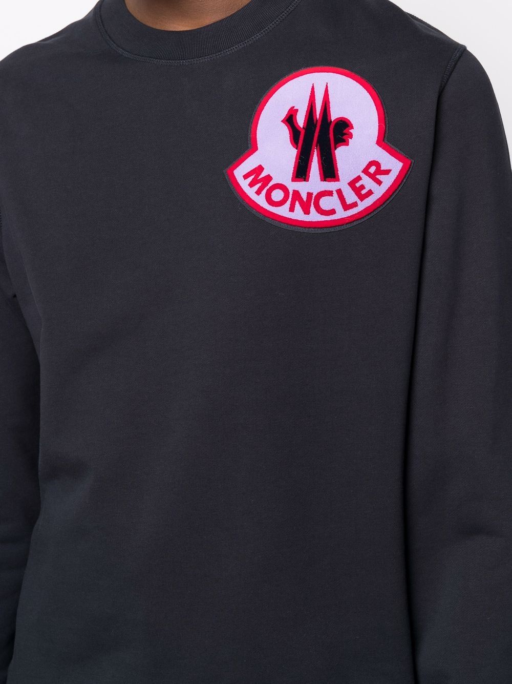 MONCLER X 2 MONCLER GENIUS 1952 Logo Crewneck Sweatshirt - MAISONDEFASHION.COM