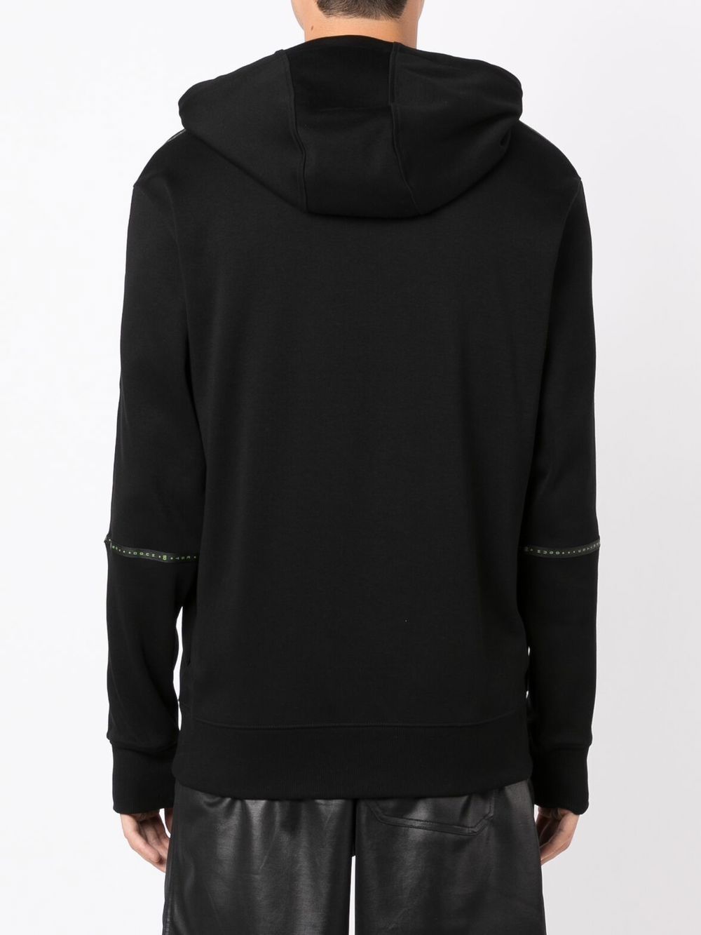 HUGO Denry logo-tape hoodie Black - MAISONDEFASHION.COM