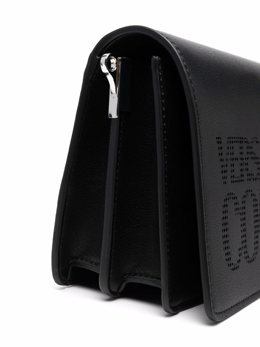 VERSACE JEANS COUTURE Perforated-logo crossbody bag Black - MAISONDEFASHION.COM