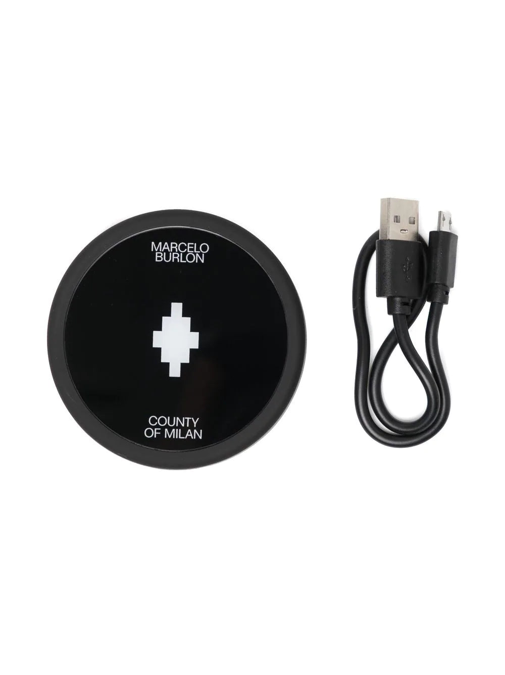 MARCELO BURLON Cross logo-print wireless charger Black - MAISONDEFASHION.COM