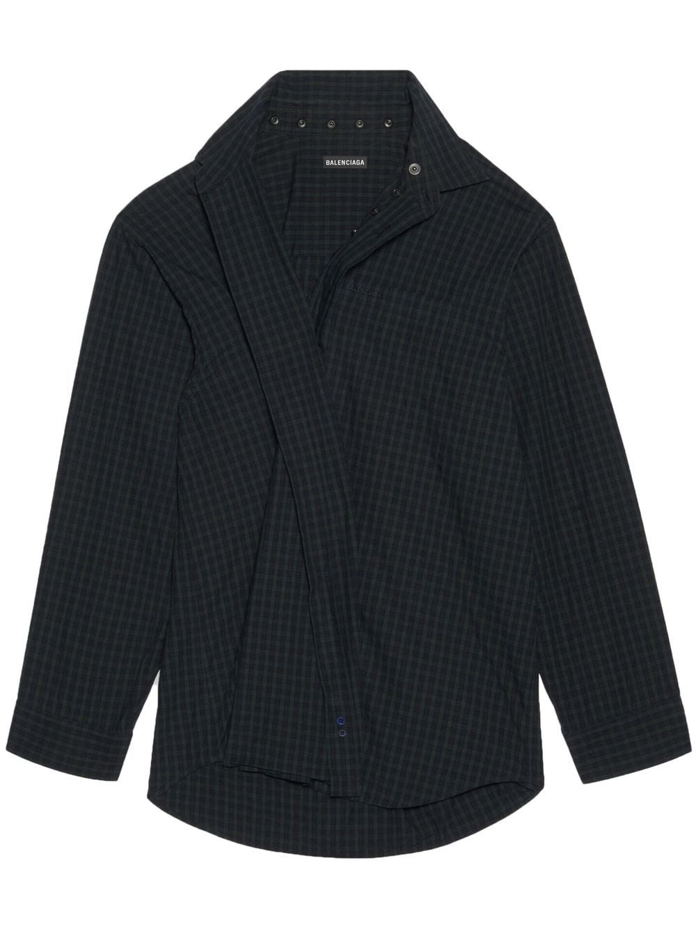 BALENCIAGA Snap Shirt Green/Navy – MAISONDEFASHION.COM