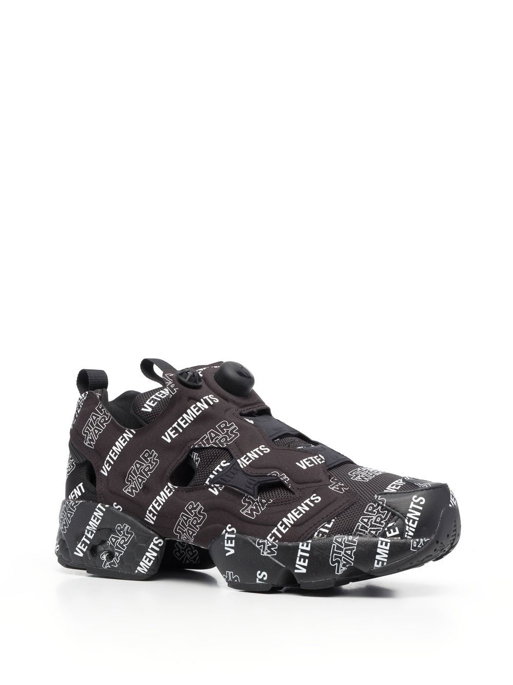 VETEMENTS Logo-print slip-on sneakers Black - MAISONDEFASHION.COM