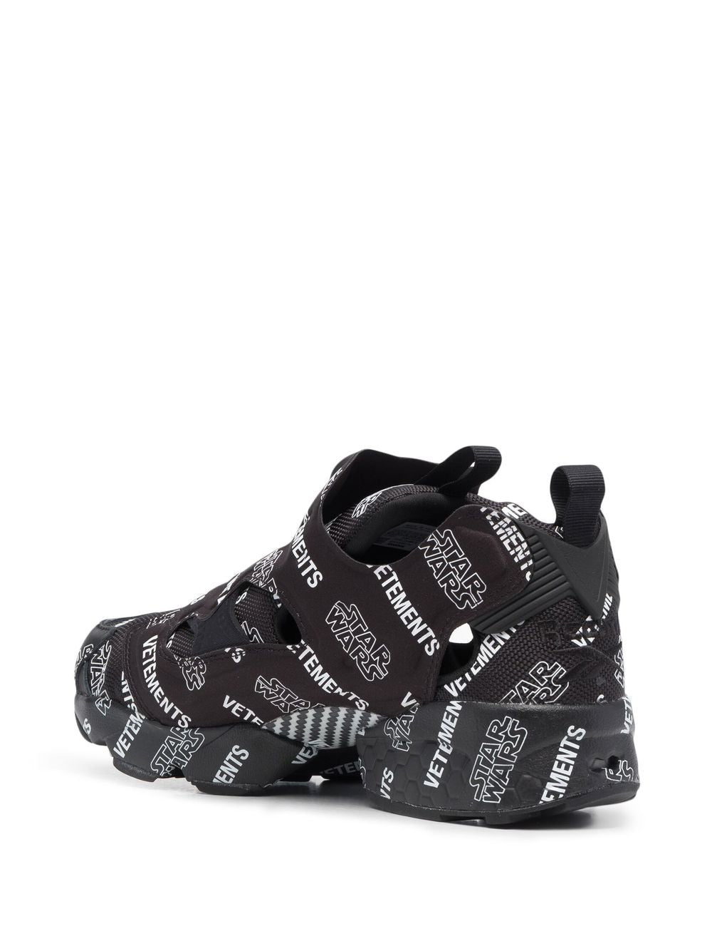 VETEMENTS Logo-print slip-on sneakers Black - MAISONDEFASHION.COM