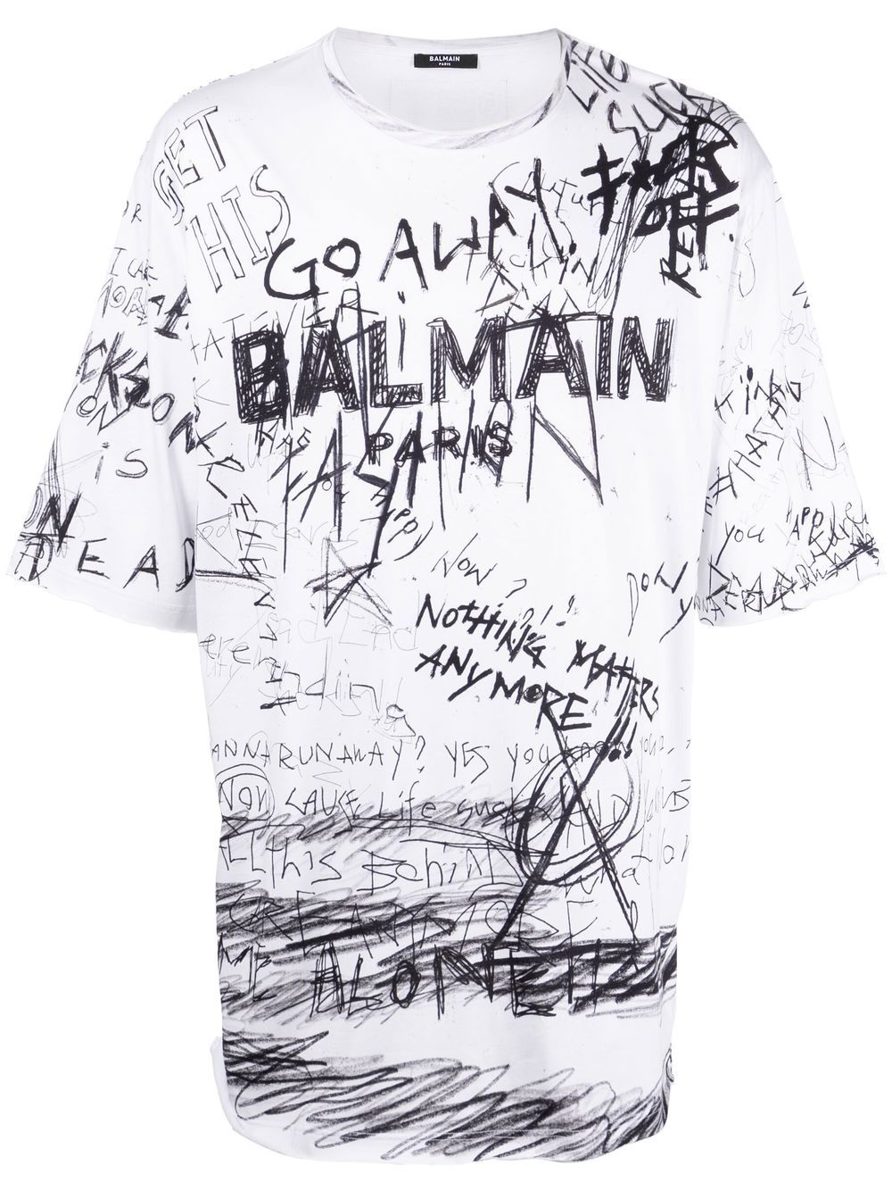 Balmain oversized t shirt hotsell