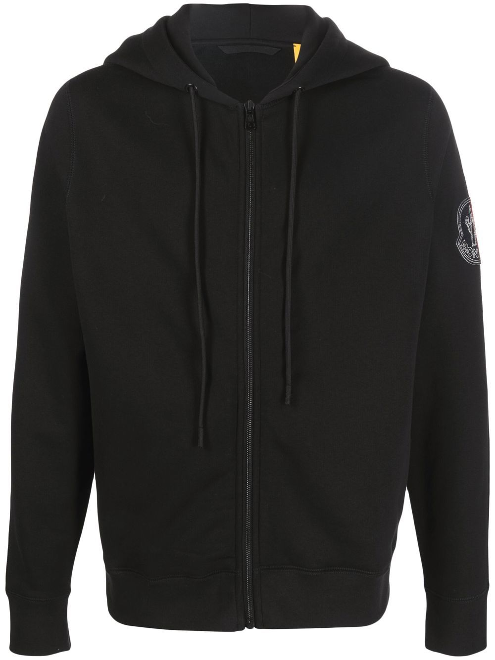 MONCLER GENIUS X 2 MONCLER 1952 Logo Zipped Hoodie Black - MAISONDEFASHION.COM