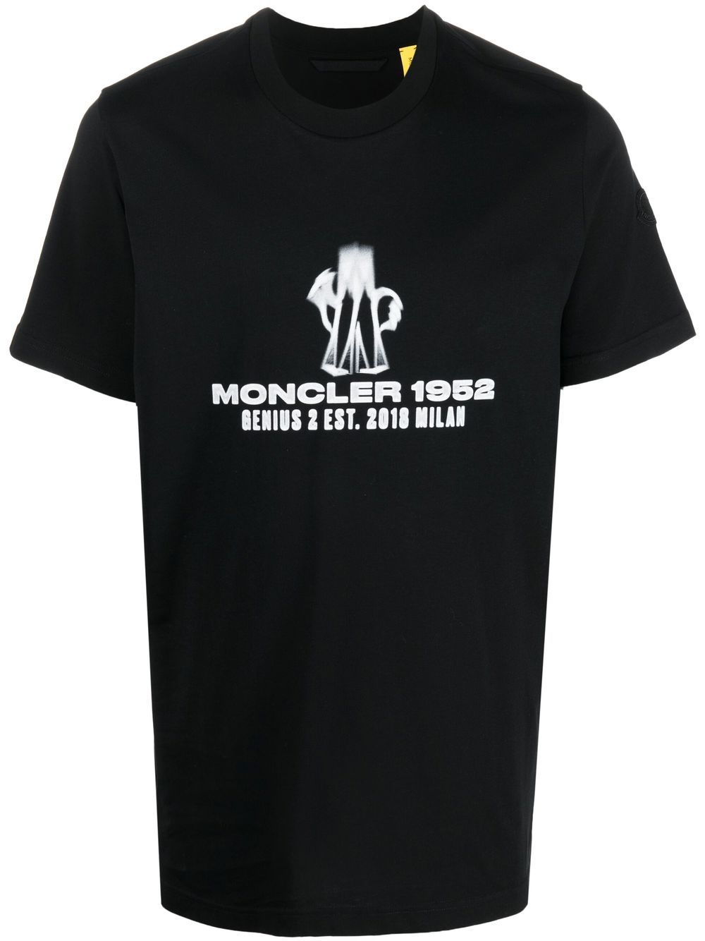 MONCLER GENIUS X 2 MONCLER 1952 Logo T-Shirt Black - MAISONDEFASHION.COM