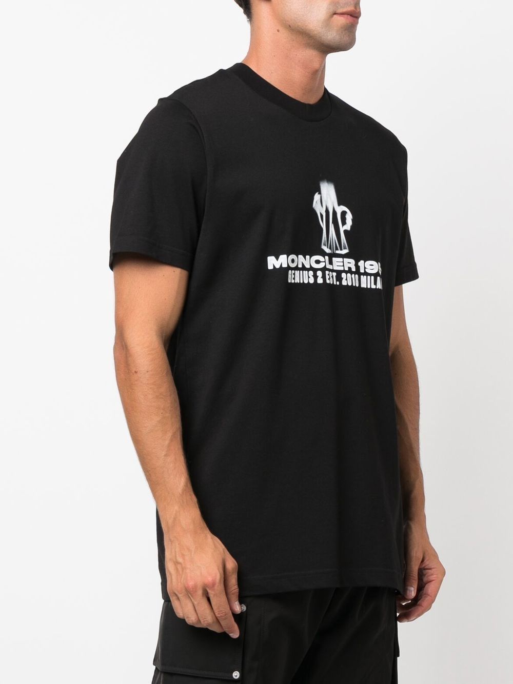 MONCLER GENIUS X 2 MONCLER 1952 Logo T-Shirt Black - MAISONDEFASHION.COM