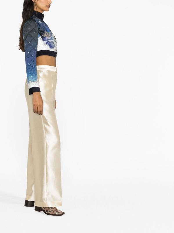 CASABLANCA WOMEN Quilted Cropped Jacket Vol De Nuit - MAISONDEFASHION.COM