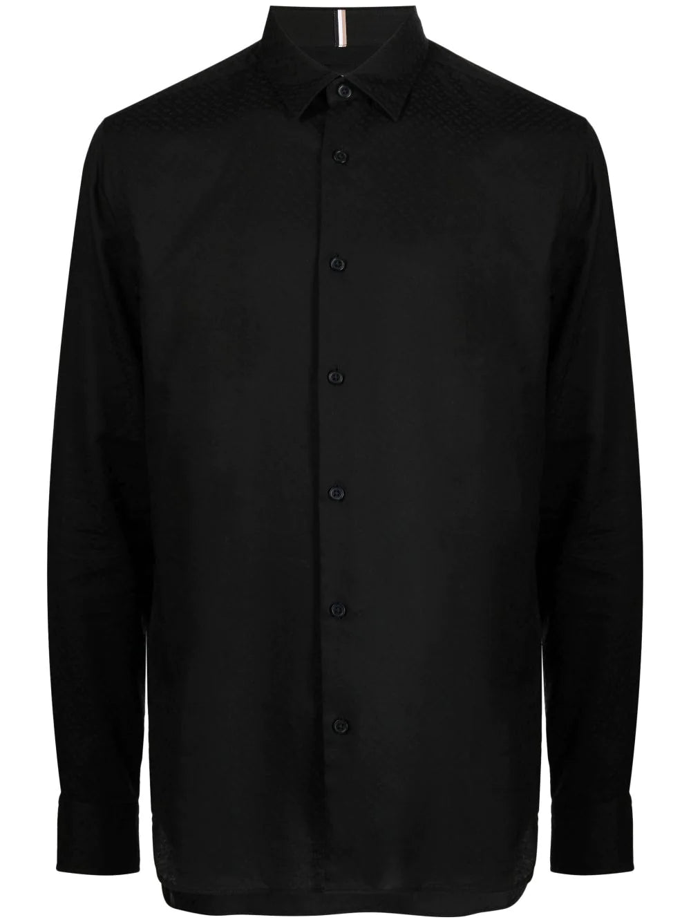 BOSS Monogram-pattern cotton shirt - MAISONDEFASHION.COM