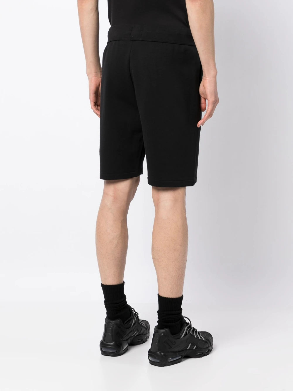 BOSS Iconic Logo-print Cotton Track Shorts Black - MAISONDEFASHION.COM