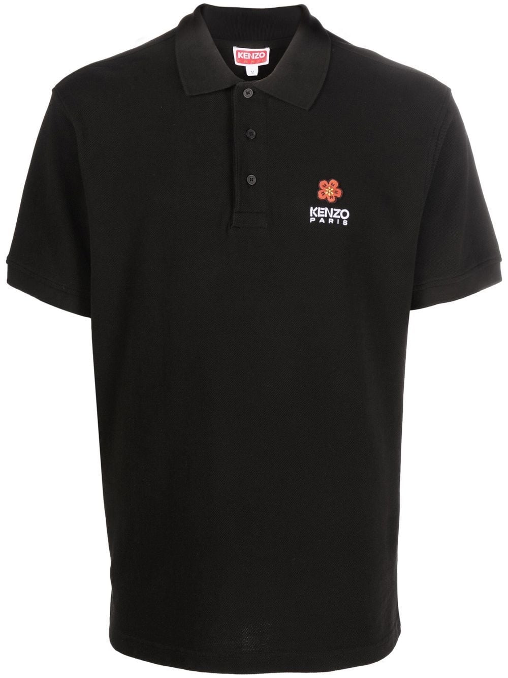 KENZO Boke Flower Polo Shirt Black - MAISONDEFASHION.COM