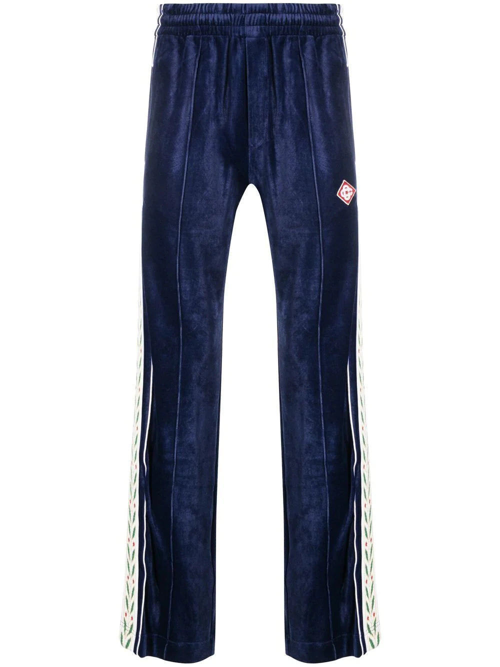 CASABLANCA Side-stripe Laurel Track Pants Blue/Multicolour - MAISONDEFASHION.COM