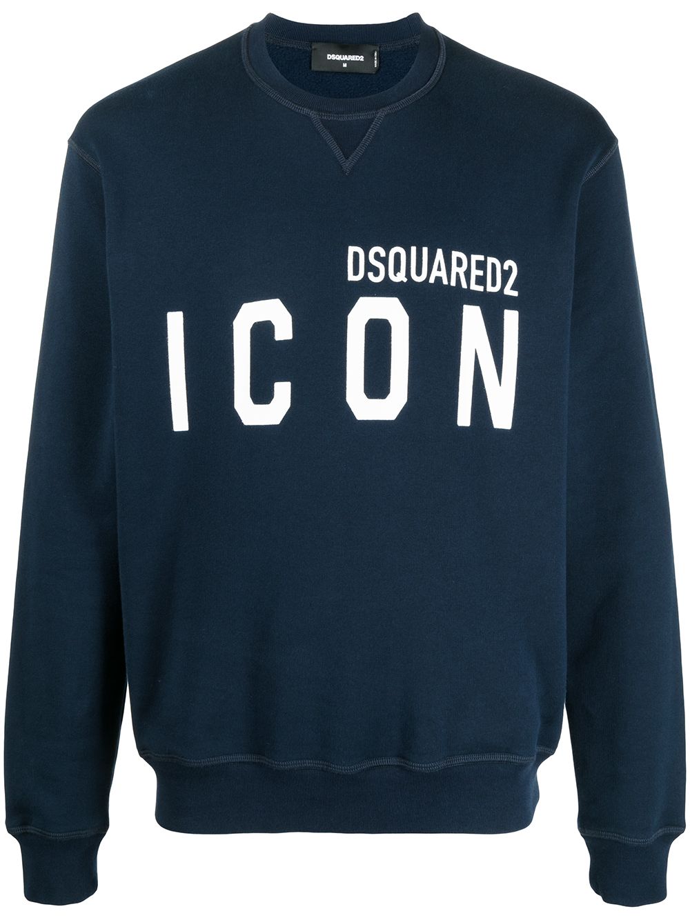 DSQUARED2 Icon logo sweatshirt Navy - MAISONDEFASHION.COM