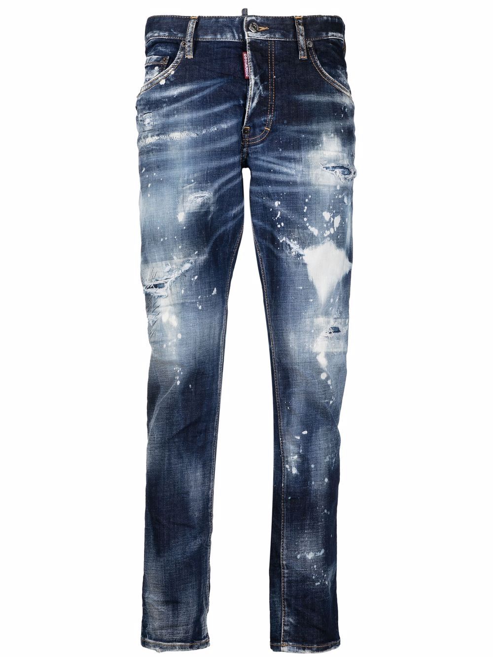 DSQUARED2 Ciao Bella Patch Distressed Jeans Blue - MAISONDEFASHION.COM