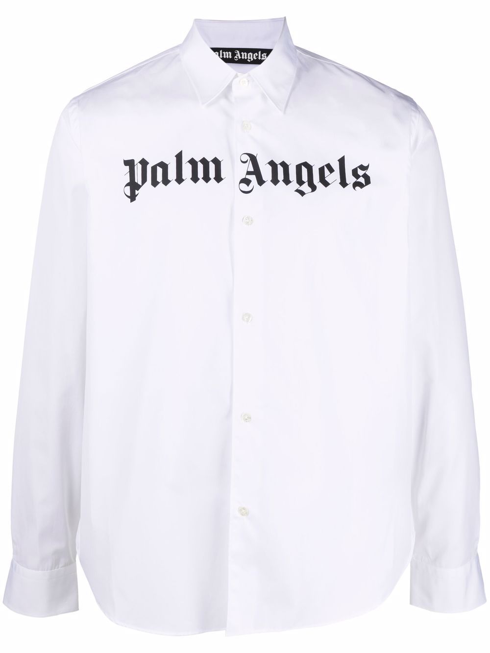 PALM ANGELS Logo Shirt White - MAISONDEFASHION.COM