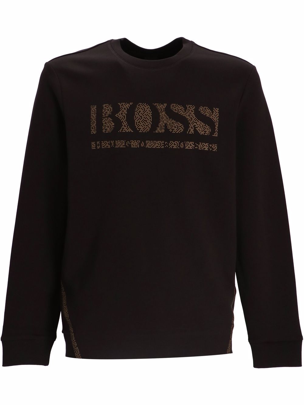 BOSS Logo Pixel Salbo Sweatshirt Black - MAISONDEFASHION.COM