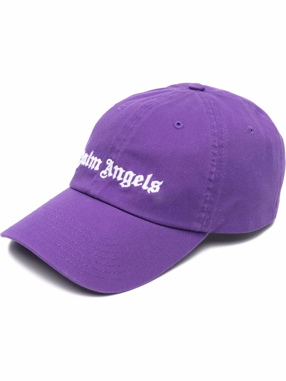 PALM ANGELS Classic Logo Cap Purple White - MAISONDEFASHION.COM