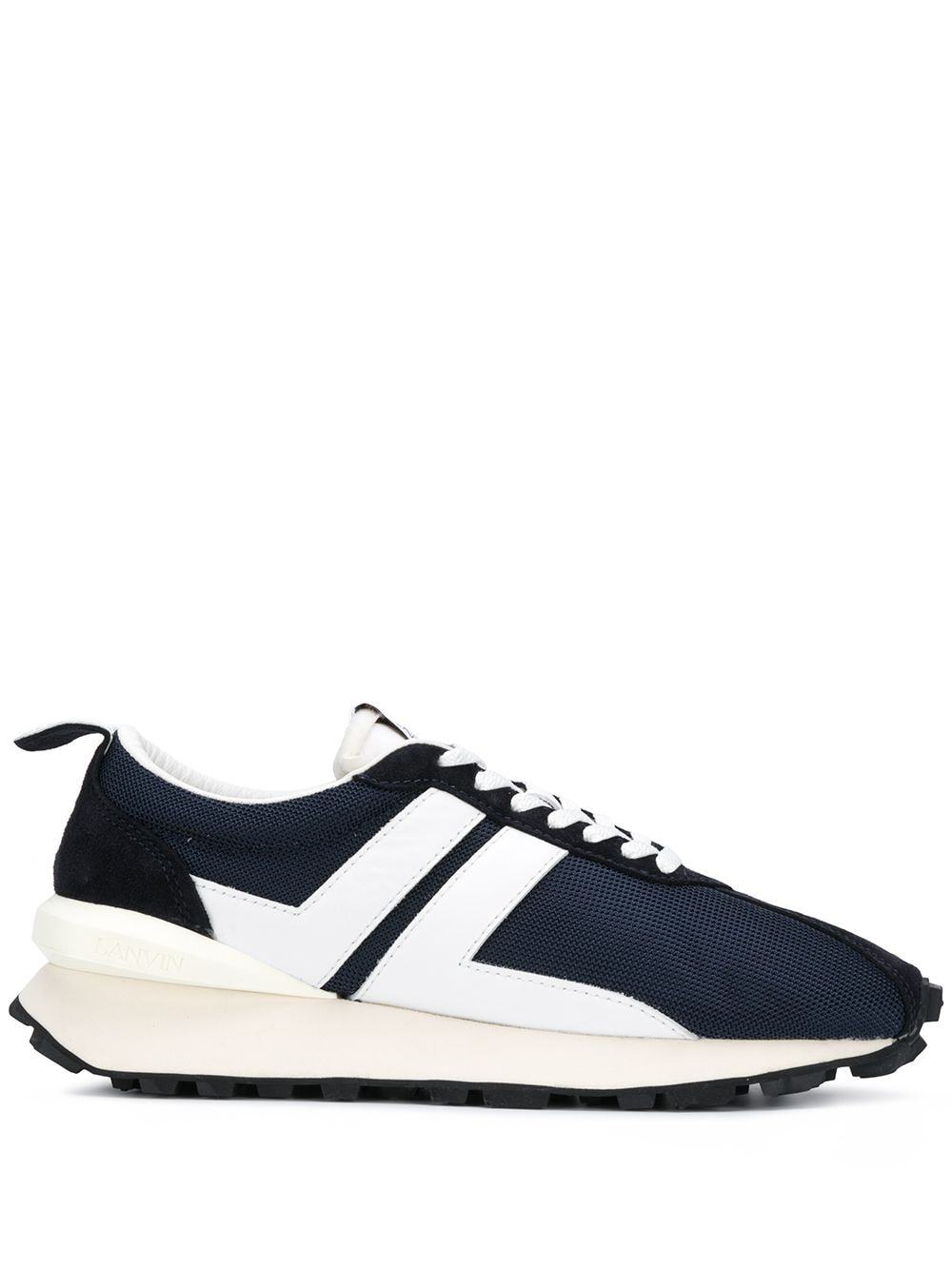 LANVIN Running Sneakers Navy - MAISONDEFASHION.COM