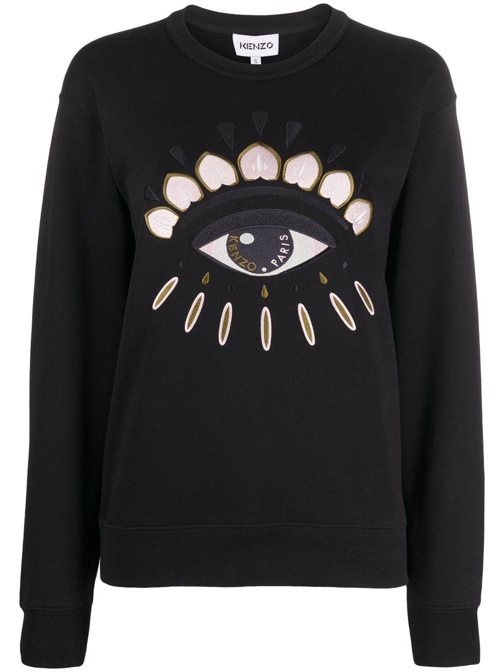 KENZO WOMEN Eye Logo Sweatshirt Black - Maison De Fashion 