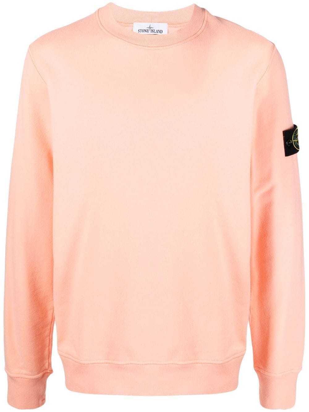 STONE ISLAND Logo Patch Brushed Cotton Sweatshirt - MAISONDEFASHION.COM