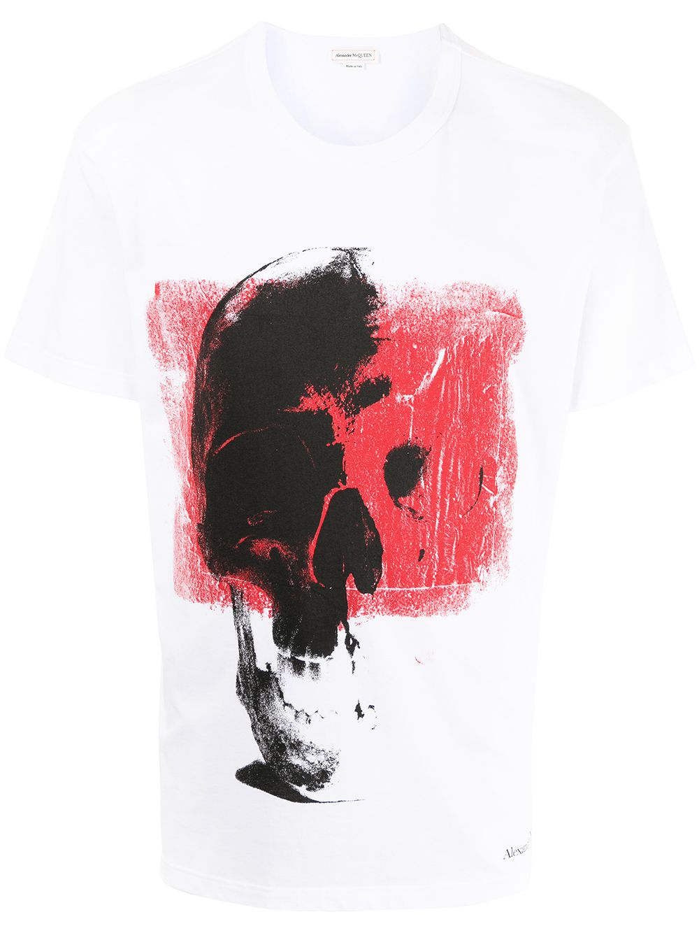 ALEXANDER MCQUEEN Punk Skull T-Shirt White - MAISONDEFASHION.COM