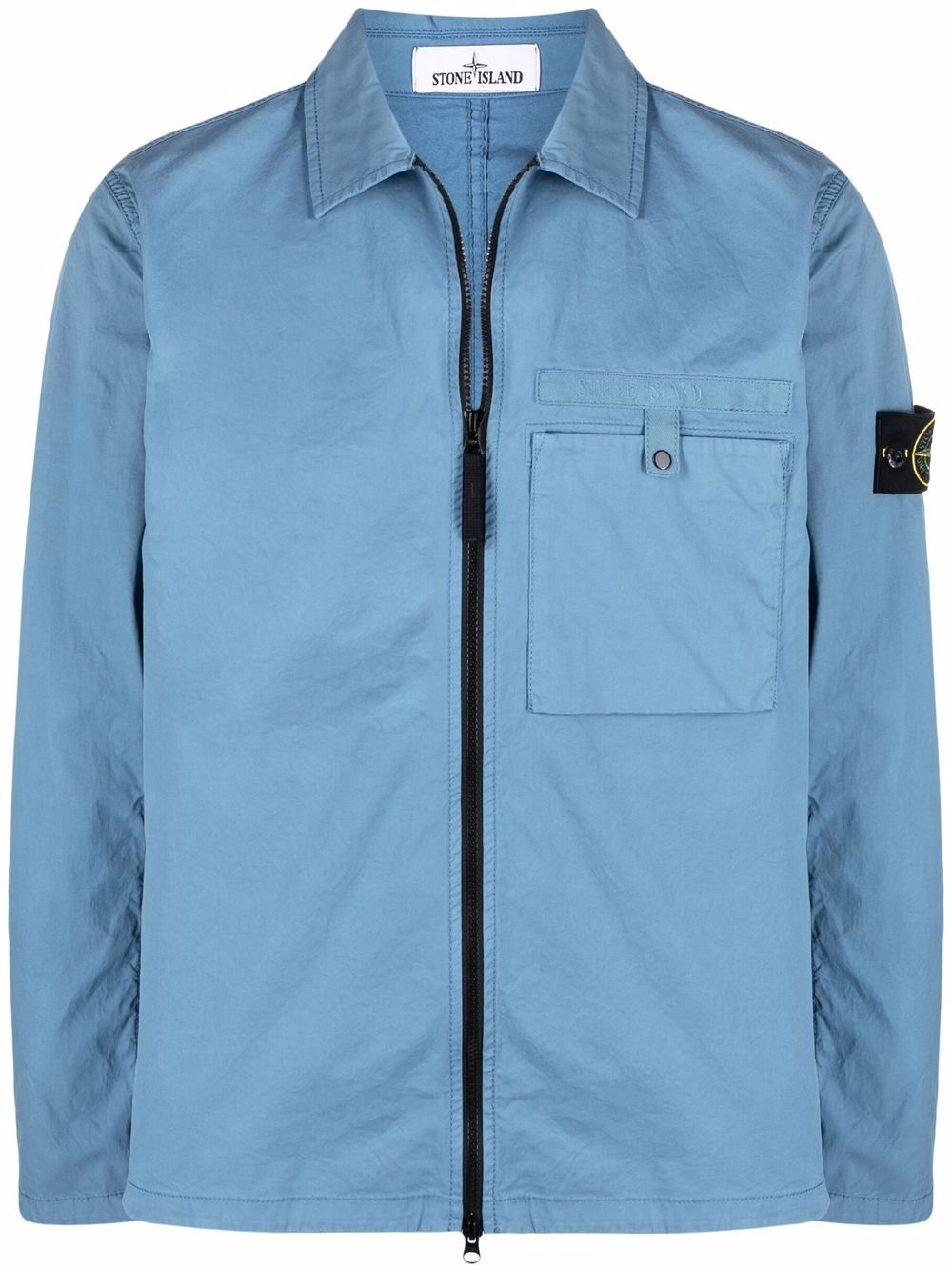 STONE ISLAND Overshirt Jacket Blue - MAISONDEFASHION.COM