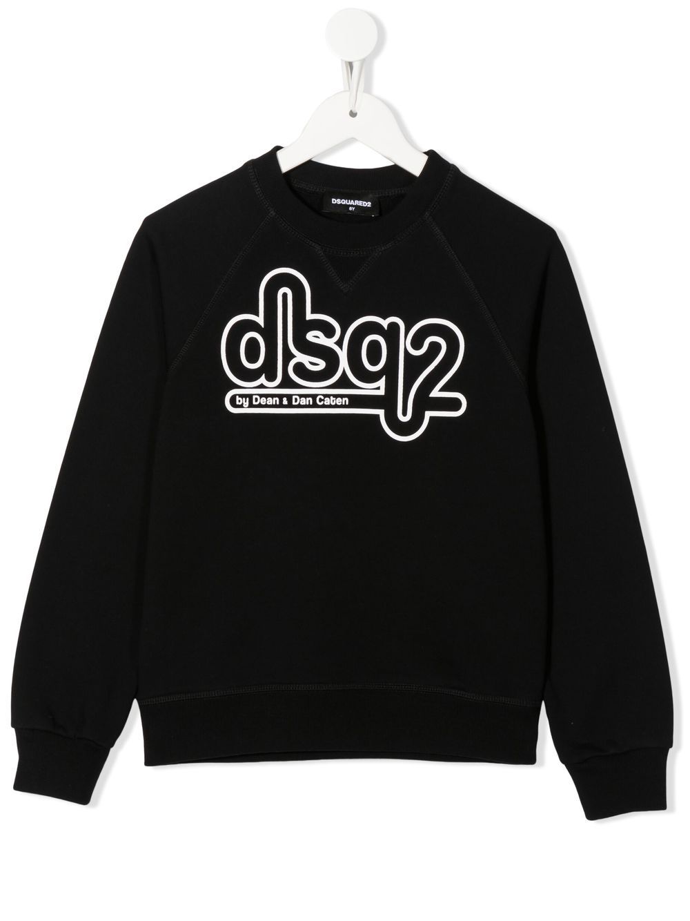 DSQUARED2 KIDS DSQ2 Logo Print Sweatshirt Black - MAISONDEFASHION.COM