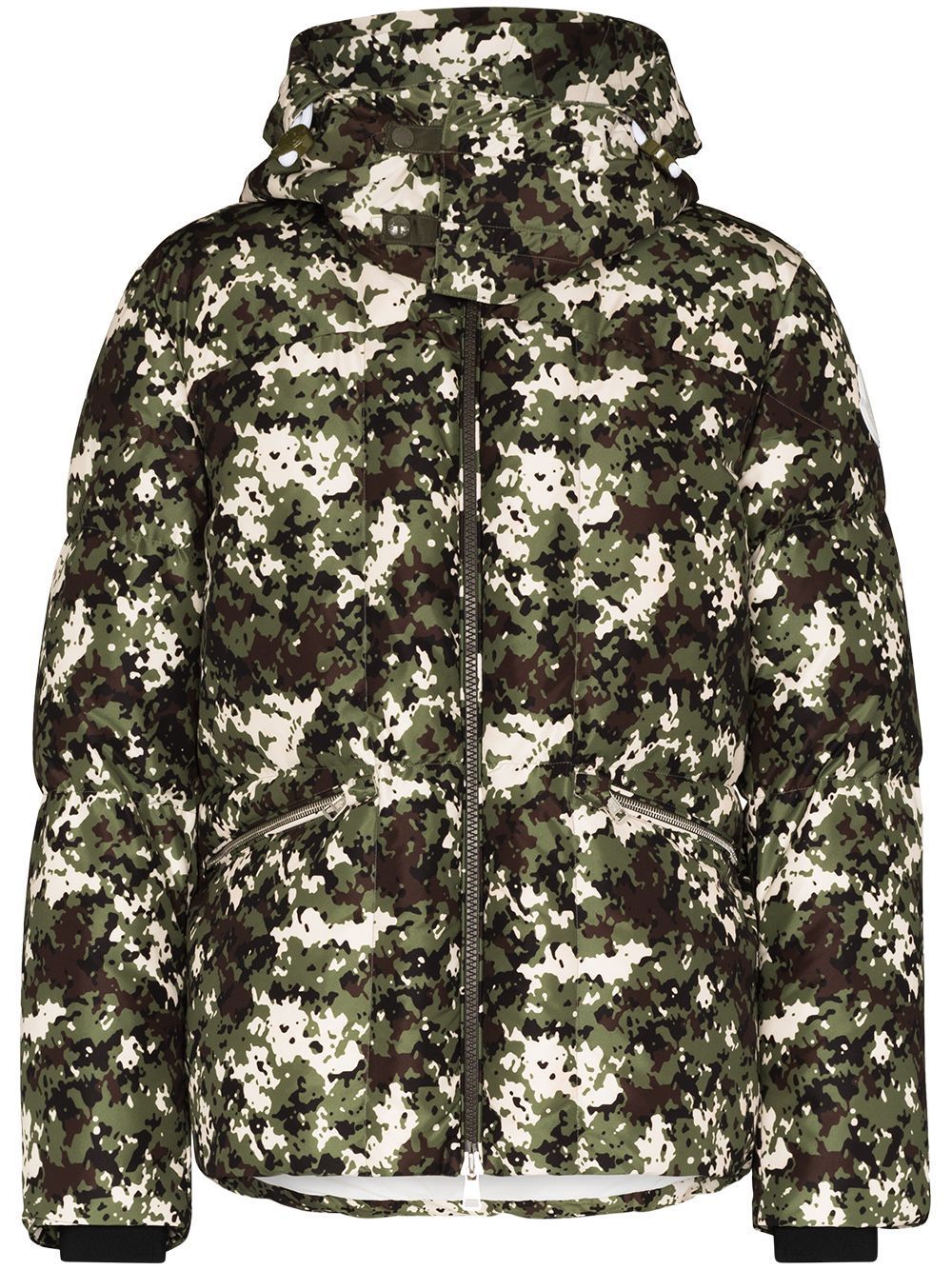 MONCLER Camouflage Logo Print Down Jacket - Maison De Fashion 