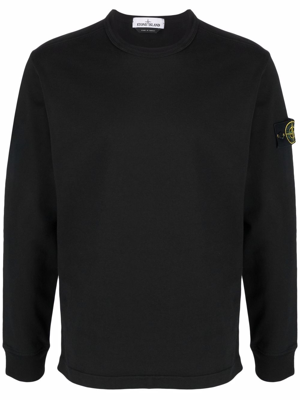 STONE ISLAND Long Sleeve T-Shirt Black - MAISONDEFASHION.COM