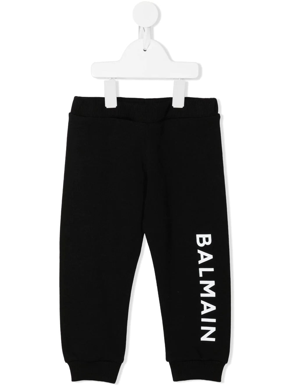BALMAIN BABY Logo Print Sweat Pants Black - MAISONDEFASHION.COM