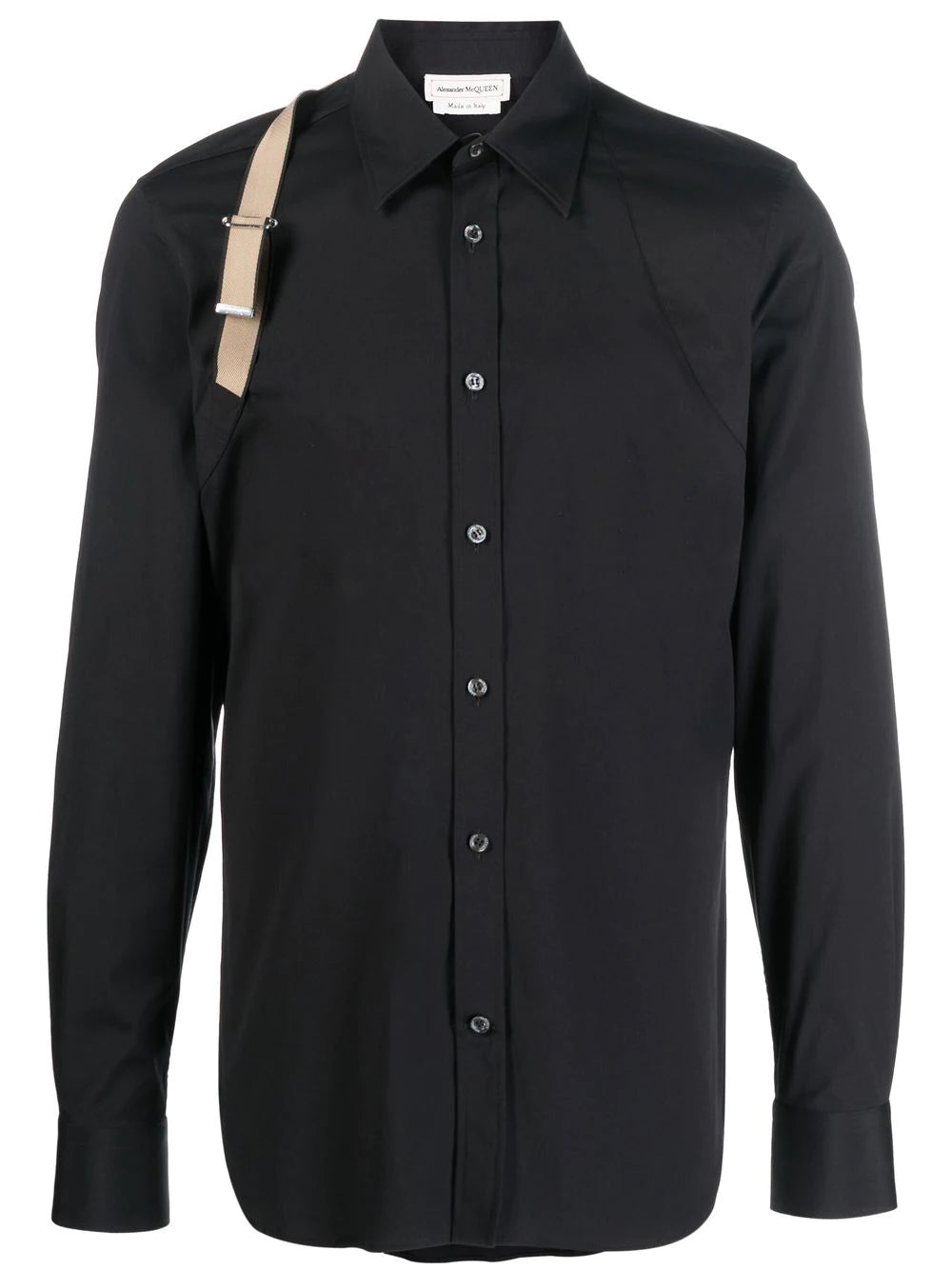 ALEXANDER MCQUEEN Signature Harness Shirt Black - MAISONDEFASHION.COM