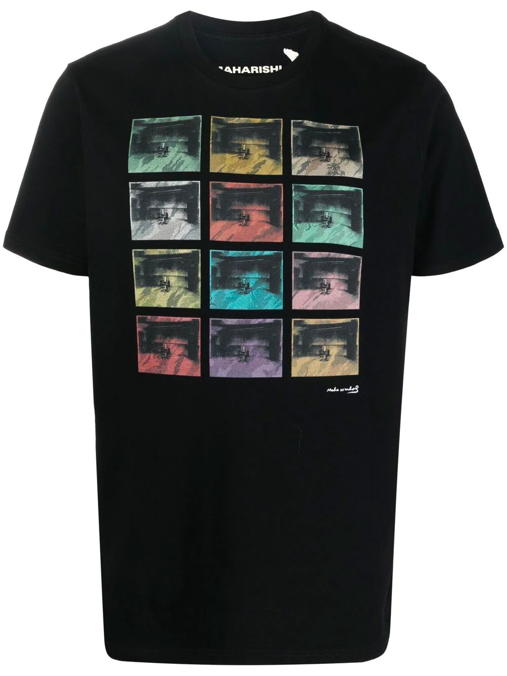 MAHARISHI Camo Electric Chair T-Shirt Black - MAISONDEFASHION.COM
