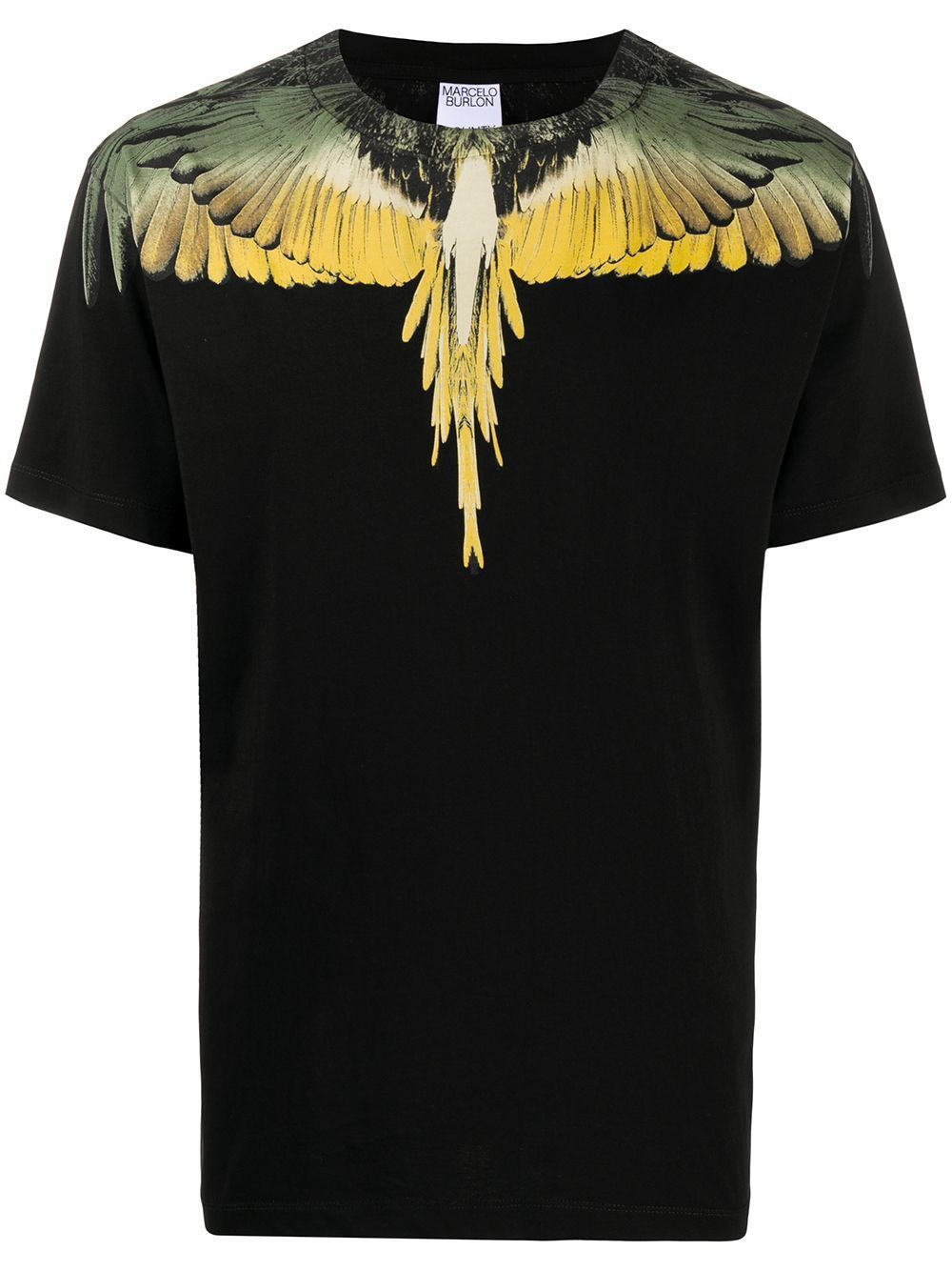 MARCELO BURLON Wings T-shirt Black/Yellow - Maison De Fashion 