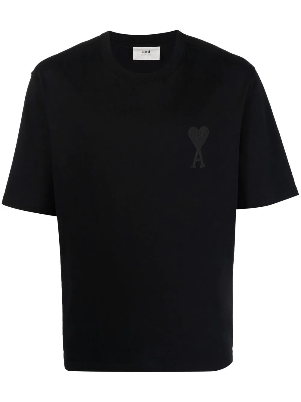 AMI PARIS Logo T-Shirt Black - MAISONDEFASHION.COM