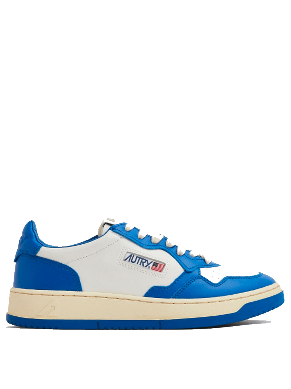 AUTRY Medalist Low Top Sneakers White/Blue - MAISONDEFASHION.COM