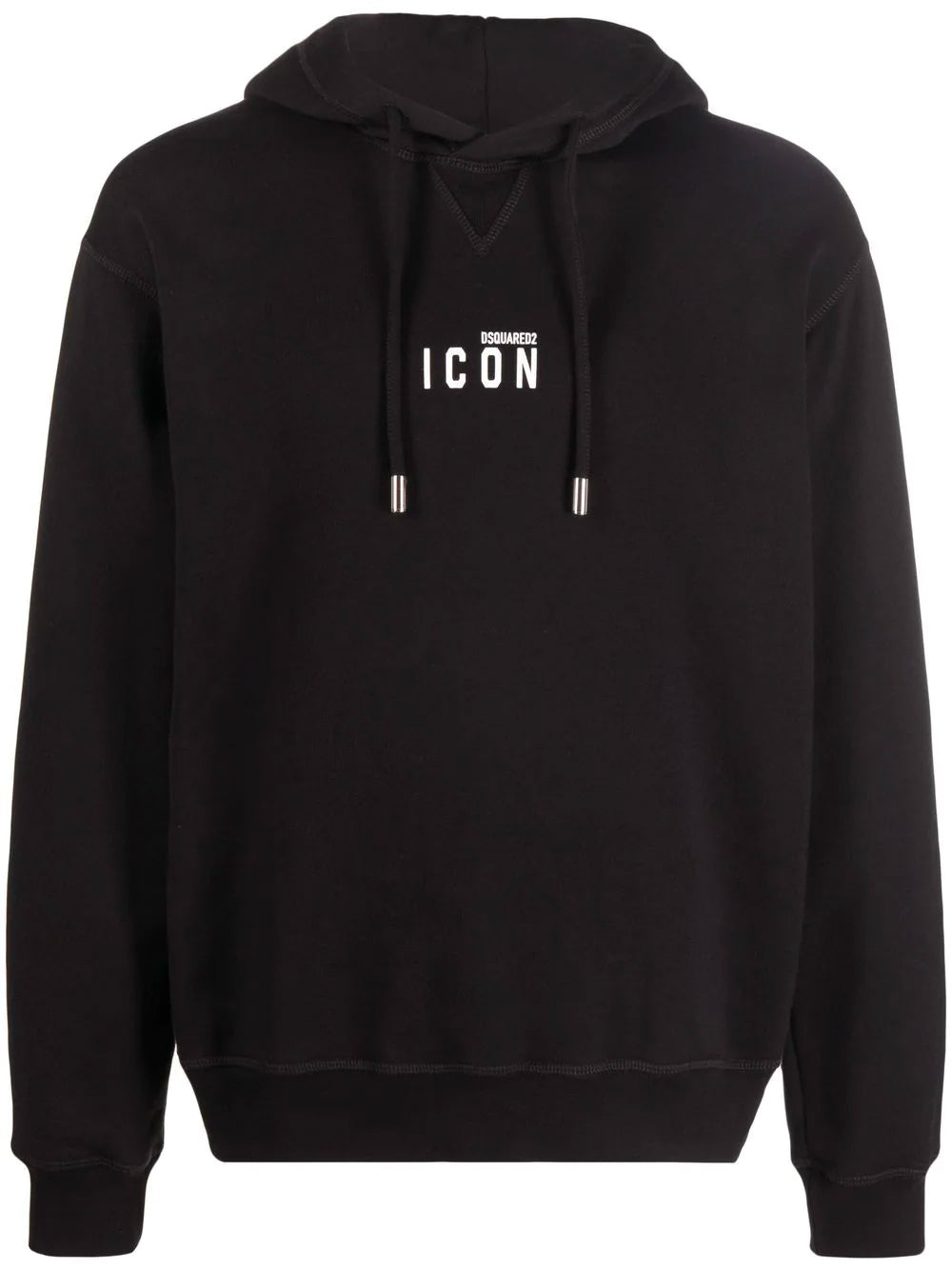 DSQUARED2 Small Icon Logo Hoodie Black/White - MAISONDEFASHION.COM