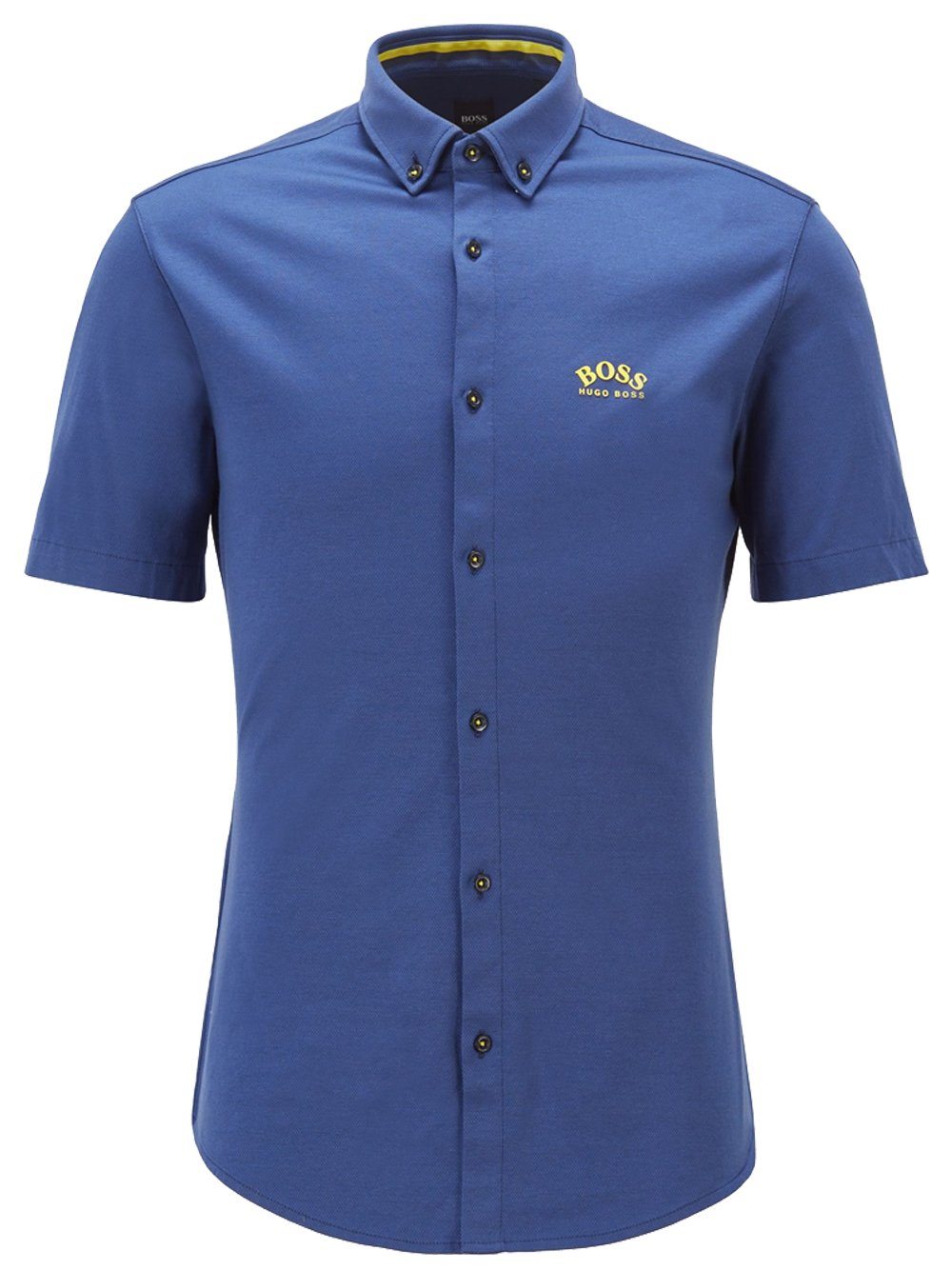 BOSS Logo Shirt Blue - MAISONDEFASHION.COM