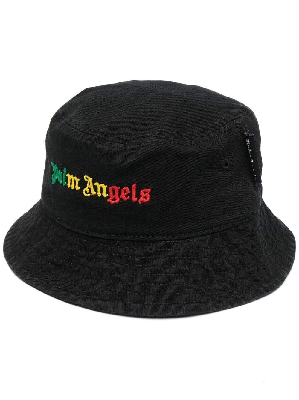 PALM ANGELS Miami Embroidered Bucket Hat - MAISONDEFASHION.COM