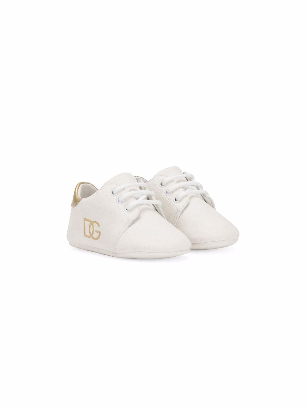 DOLCE & GABBANA BABY DG Logo-Print Sneakers White - MAISONDEFASHION.COM