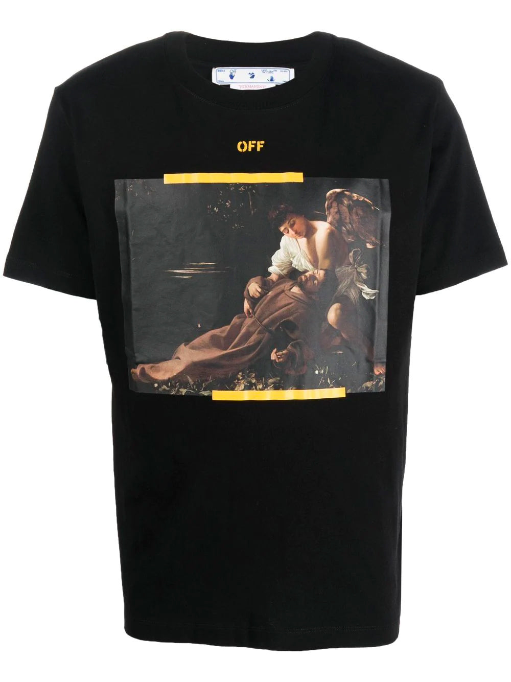 OFF-WHITE Caravaggio Slim T-Shirt Black - MAISONDEFASHION.COM