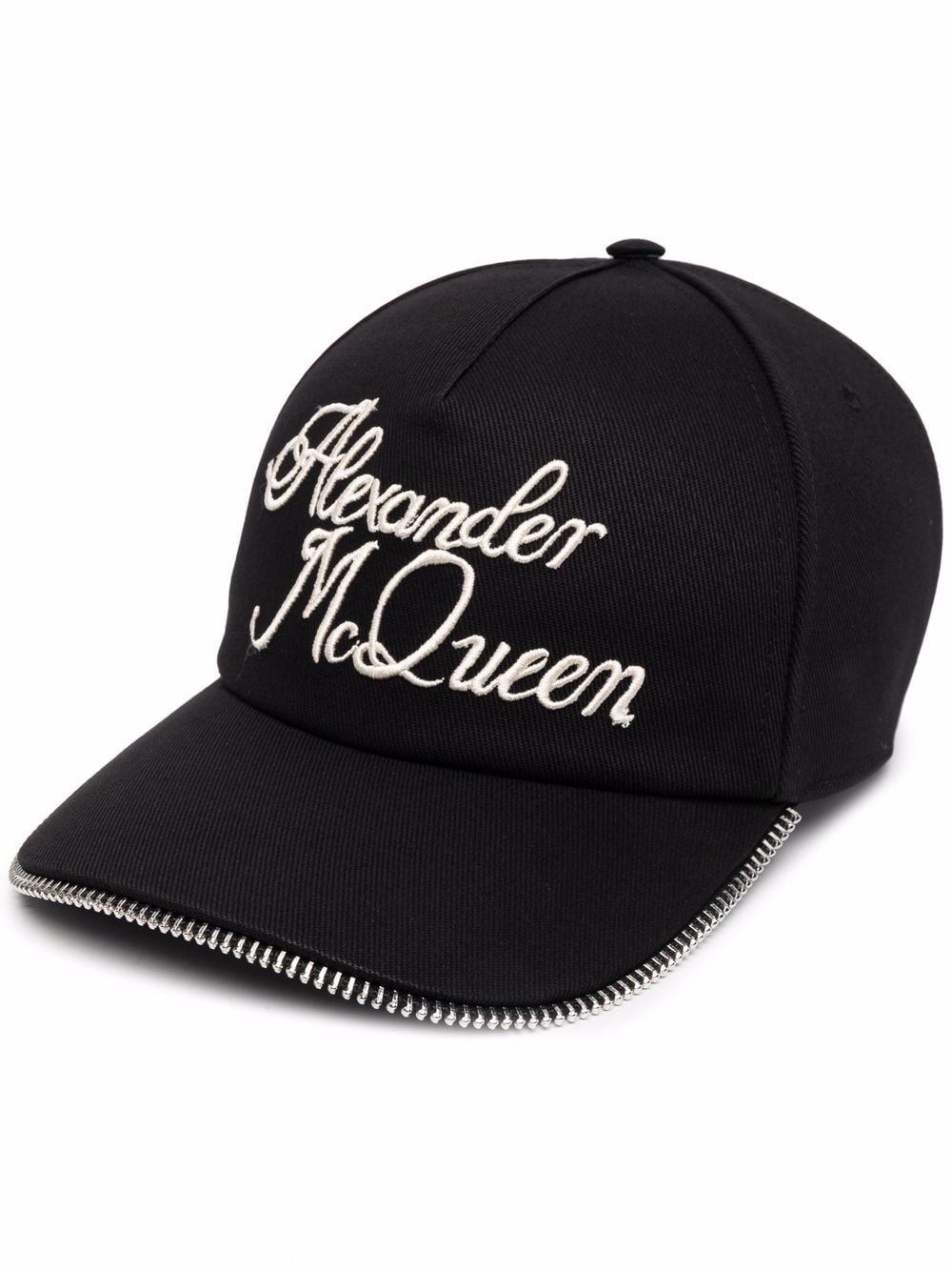 ALEXANDER MCQUEEN Script Logo Cap Black - MAISONDEFASHION.COM