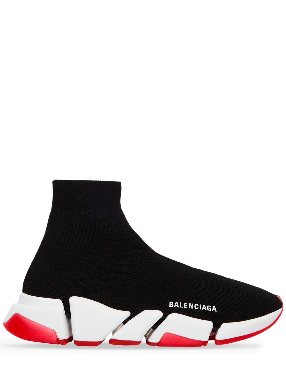 BALENCIAGA Speed 2.0	LT Black/White/Trasp Red - MAISONDEFASHION.COM